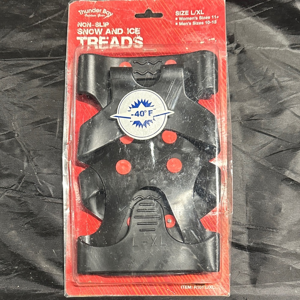 Snow and Ice Treads Non-Slip L-XL (Black)